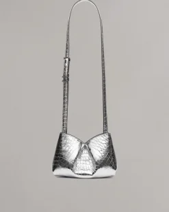 Bloom Small Embossed Metallic Leather Crossbody Bag