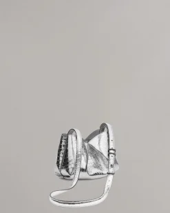 Bloom Small Embossed Metallic Leather Crossbody Bag