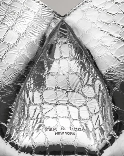 Bloom Small Embossed Metallic Leather Crossbody Bag