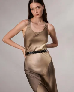 Daisy Satin Maxi Dress