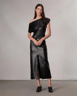 Eleanor Faux Leather Dress