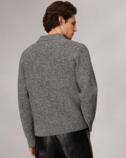 Marled Cotton-Blend Cardigan