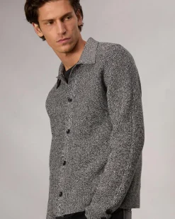 Marled Cotton-Blend Cardigan