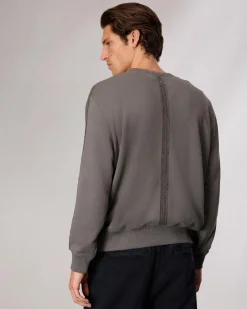 Raw-Edge Cotton Sweatshirt