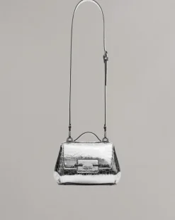 Realm Embossed Metallic Leather Crossbody Bag