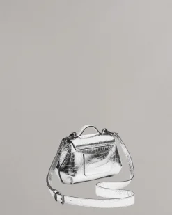 Realm Embossed Metallic Leather Crossbody Bag