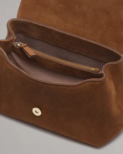 Realm Italian Suede Top Handle Bag