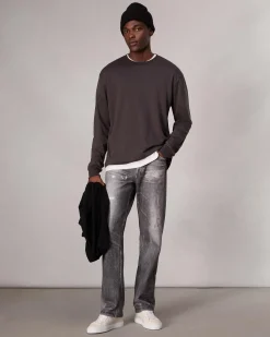 Relaxed Fit Contrast-Trim Cotton Tee