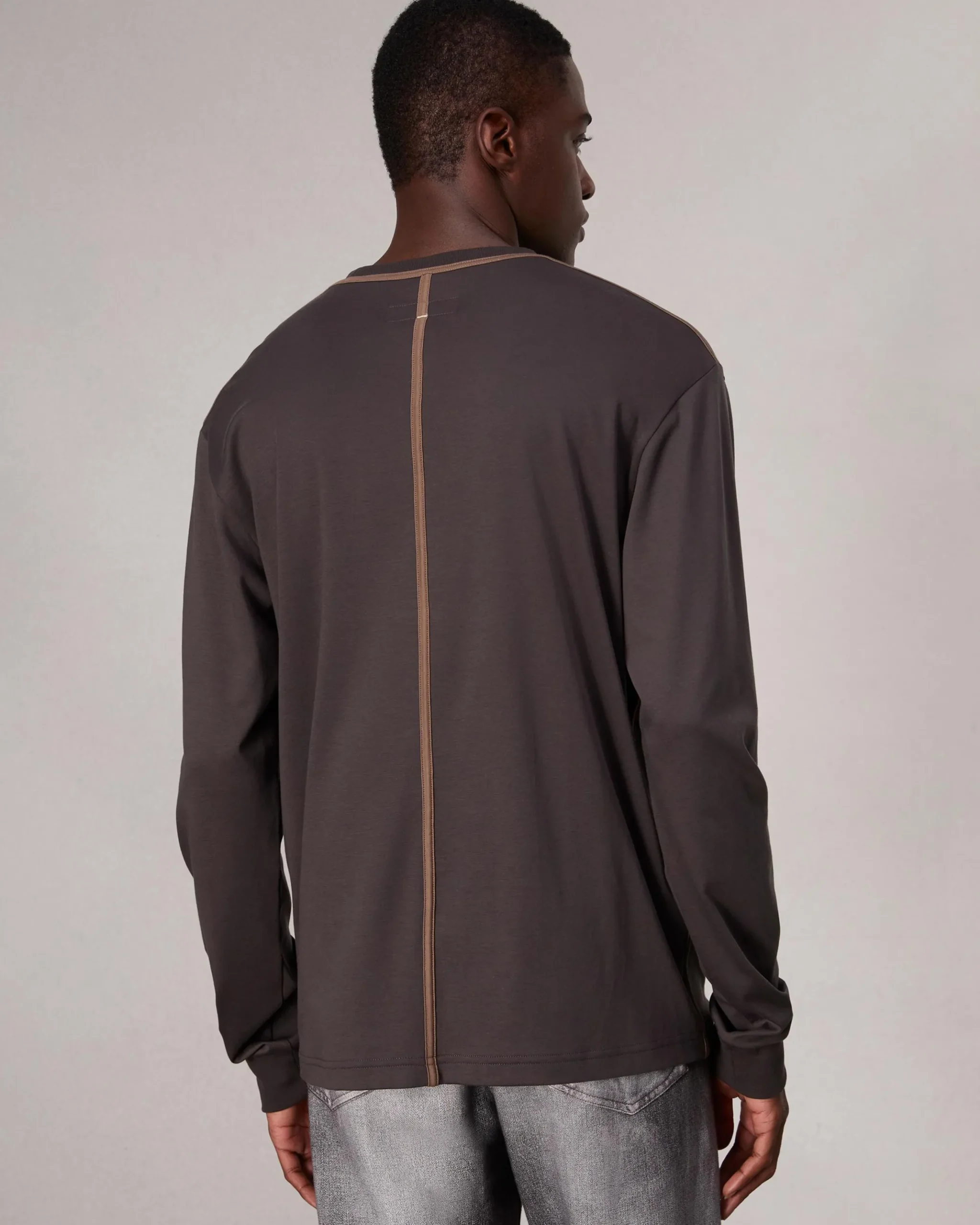 Relaxed Fit Contrast-Trim Cotton Tee