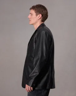 Shift Leather Blazer