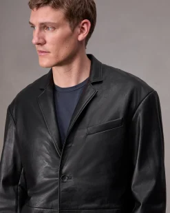 Shift Leather Blazer