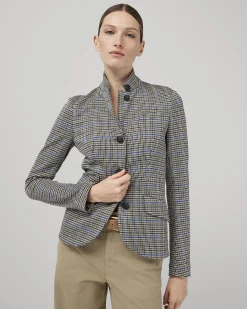 Slade Cotton Plaid Blazer
