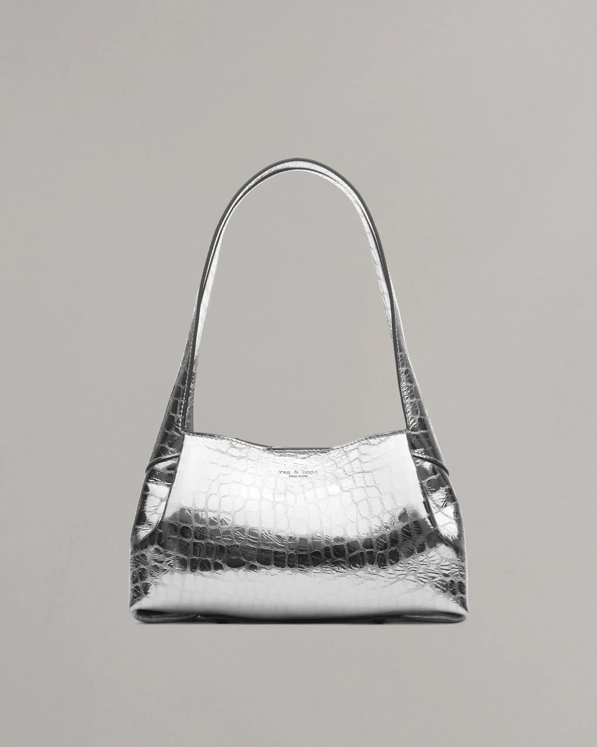 Slade Embossed Metallic Leather Shoulder Bag