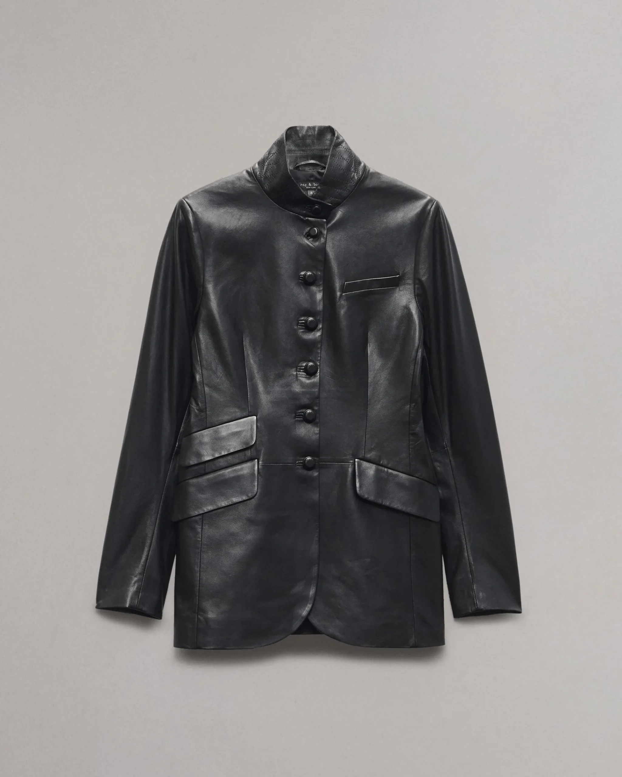 Slade Long Leather Blazer